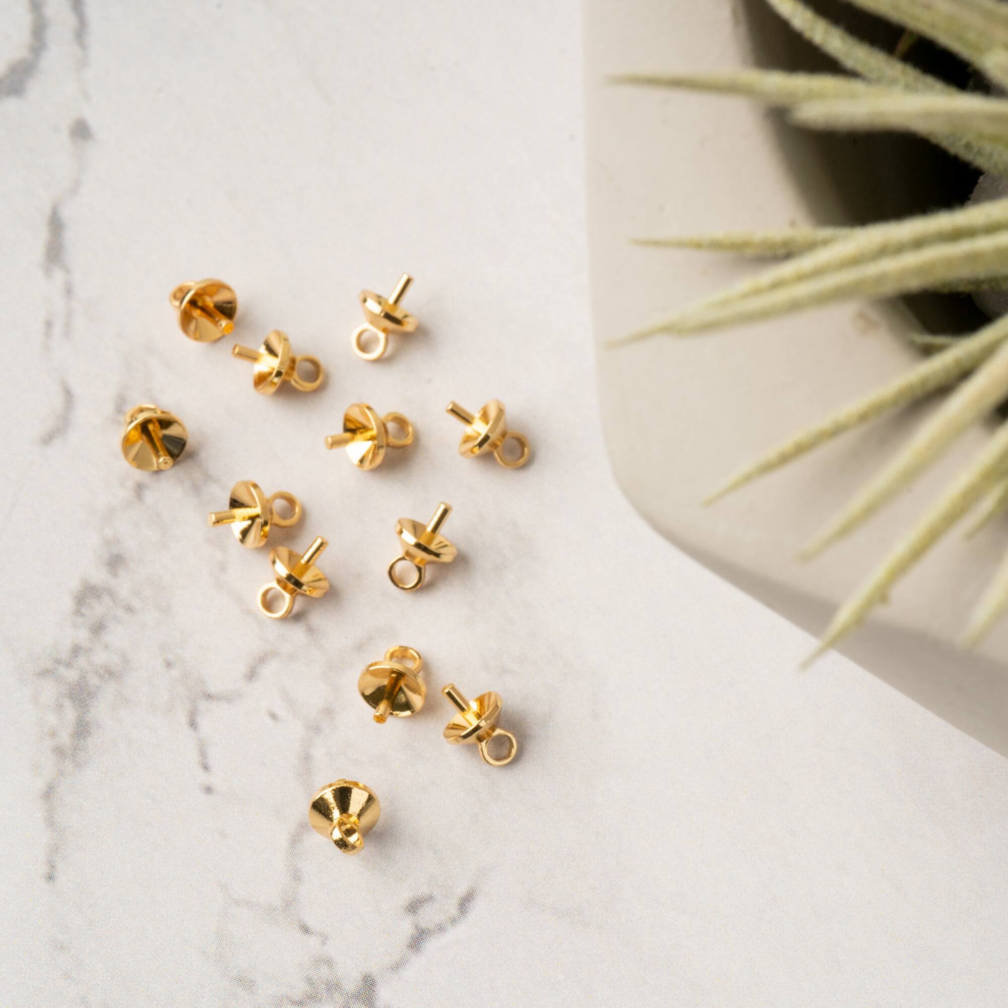 Bail Pins with Cups by Bead Landing